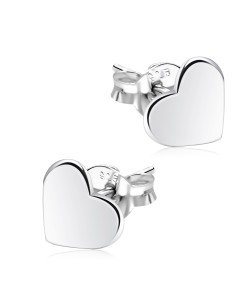 Heart Shaped Silver Ear Stud STS-5310